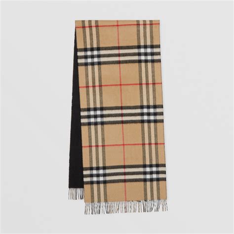 burberry şal|burberry reversible check cashmere scarf.